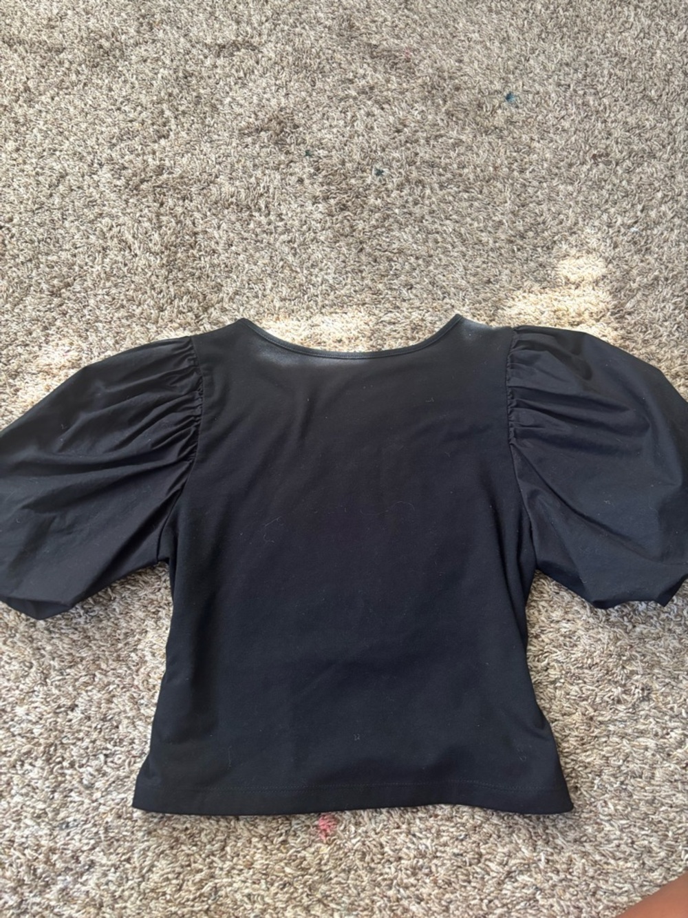 Black Ruffled Top - Picture 2 of 3